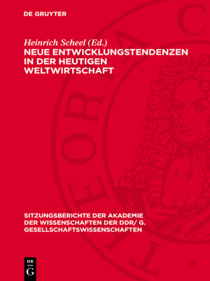 cover image of Neue Entwicklungstendenzen in der heutigen Weltwirtschaft
